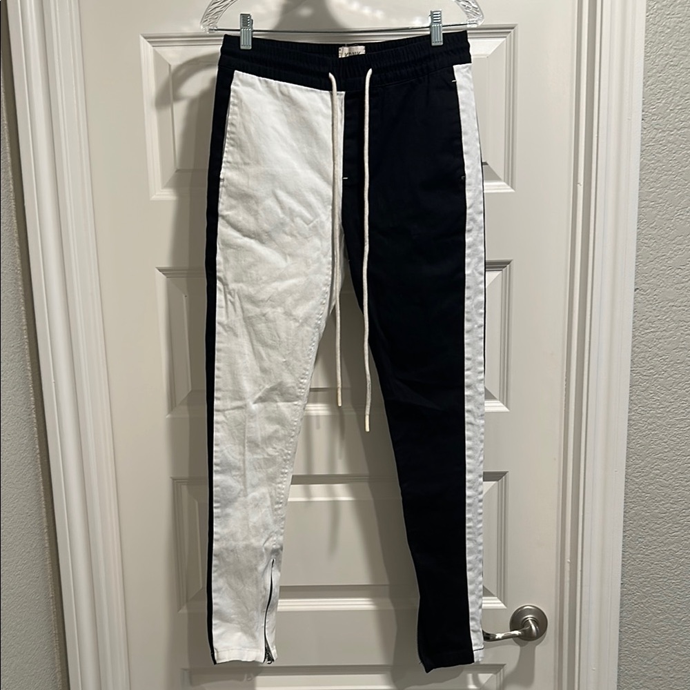 KDNK Black and White Track Pants